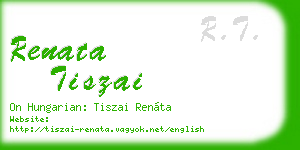 renata tiszai business card