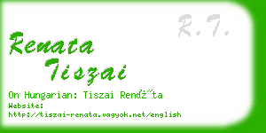 renata tiszai business card